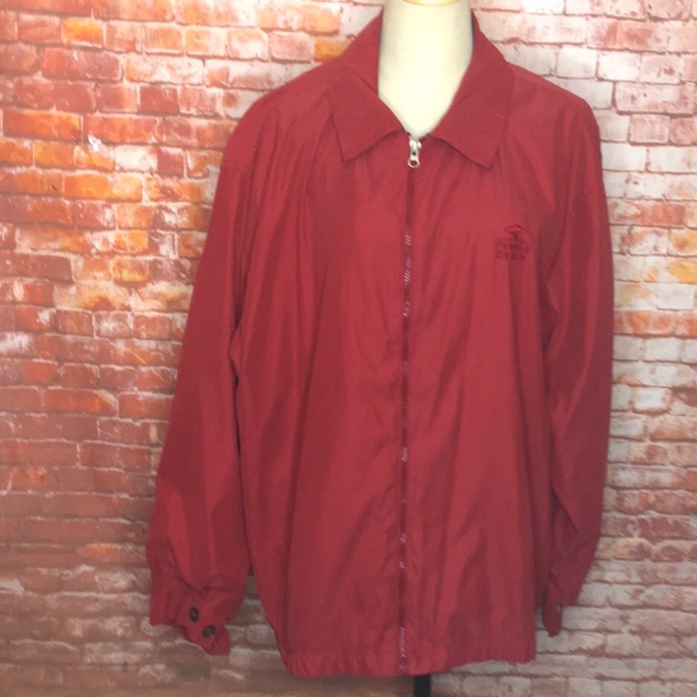 Pebble Beach Water Resistant Red Golf Windbreaker